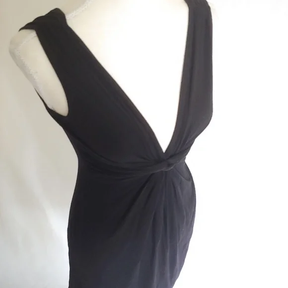 Forever 21 Black Plunging Neckline Mini Dress - Picture 6 of 7